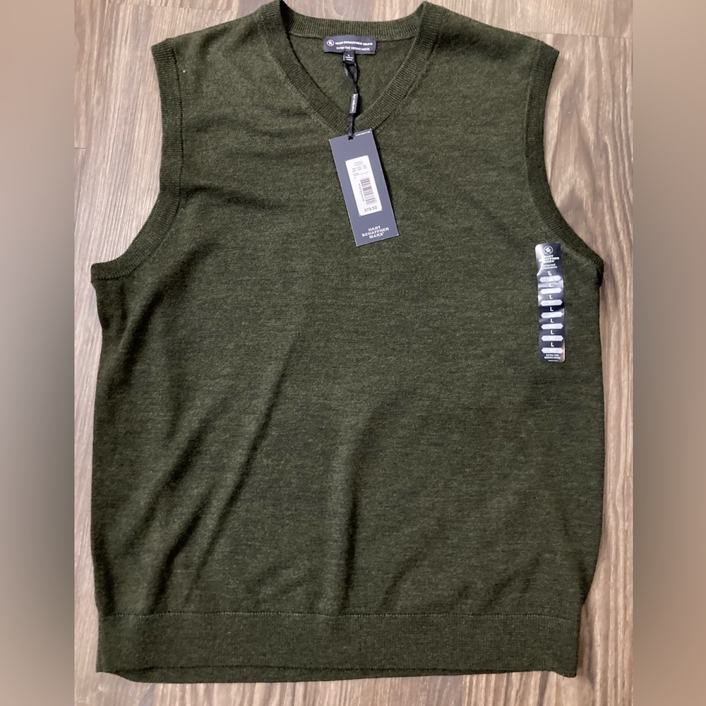 NWT Hart Schaffner Marx Extra Fine Merino Wool Large Vest